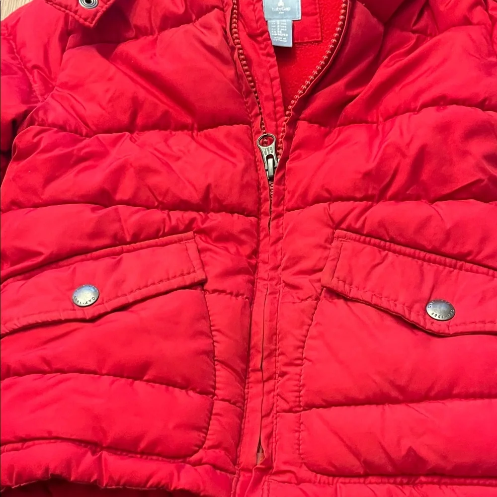 GAP Bright Red Kids Puffer Jacket